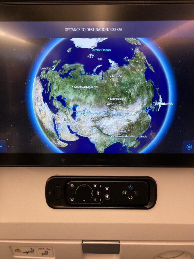 ANA ロンドン ヒースロー-羽田便のエコノミークラス